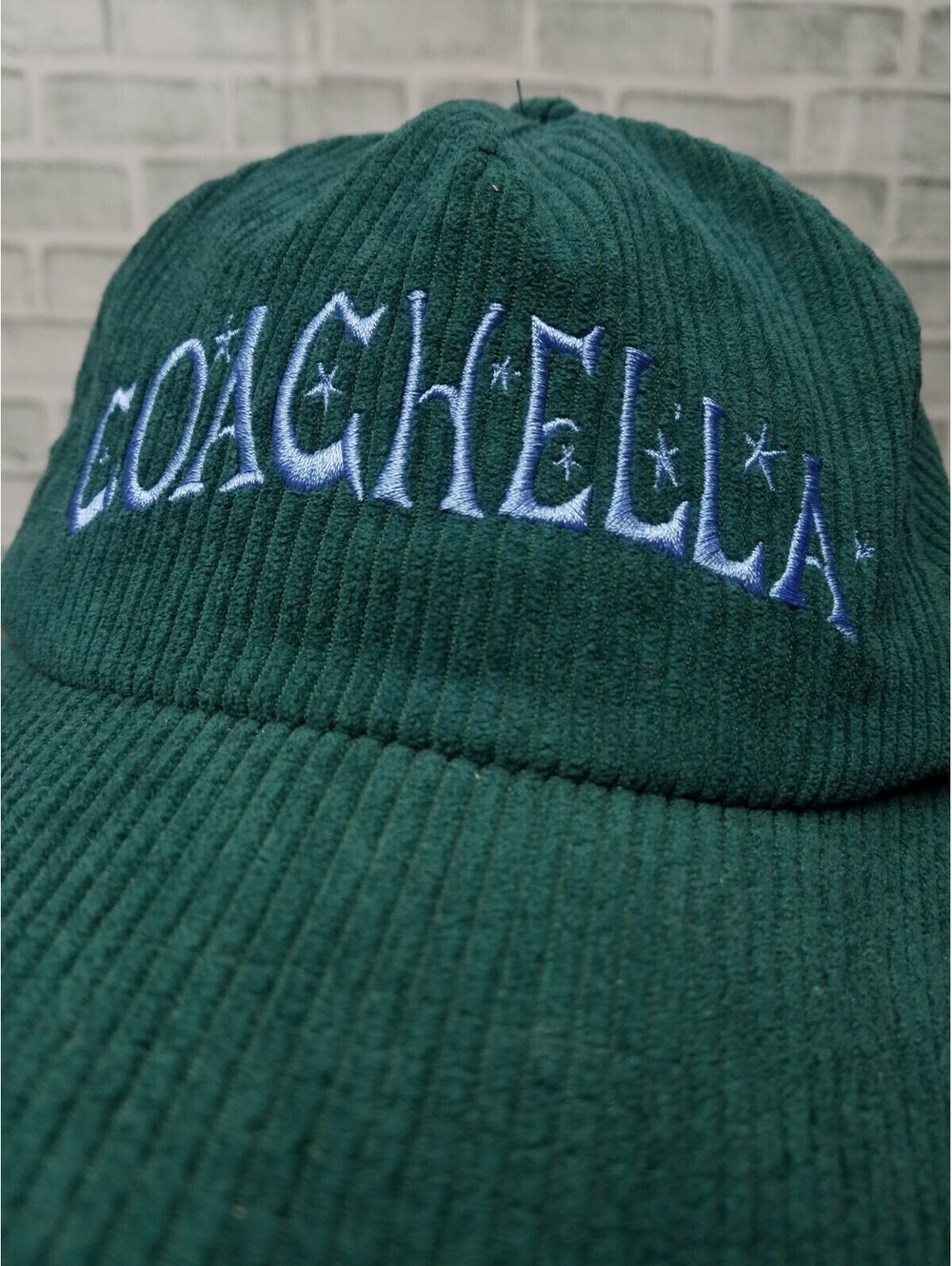 COACHELLA GREEN Corduroy Snapback Adjustable Cap Hat - Picture 5 of 6